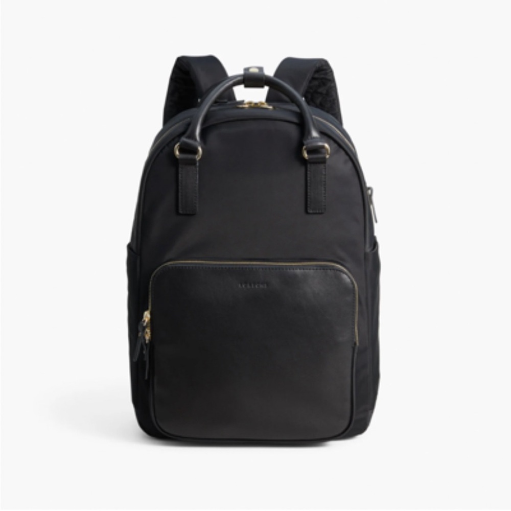Lo & Sons the Rowledge Travel Backpack in Black (Nylon and Leather)